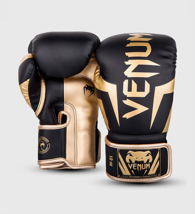Venum Boxhandschuhe Elite - Schwarz/Gold - The Fight Company Deutschland