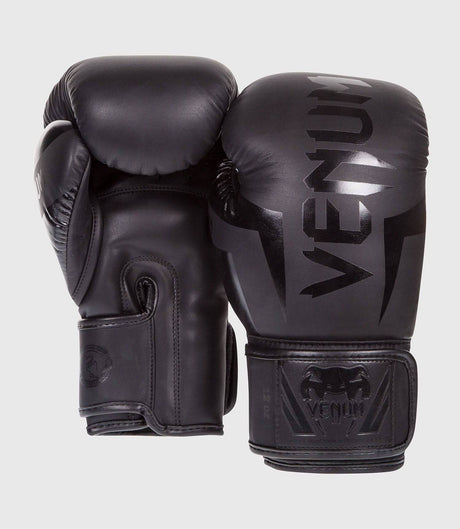 Venum Boxhandschuhe Elite - Schwarz/Schwarz - The Fight Company Deutschland