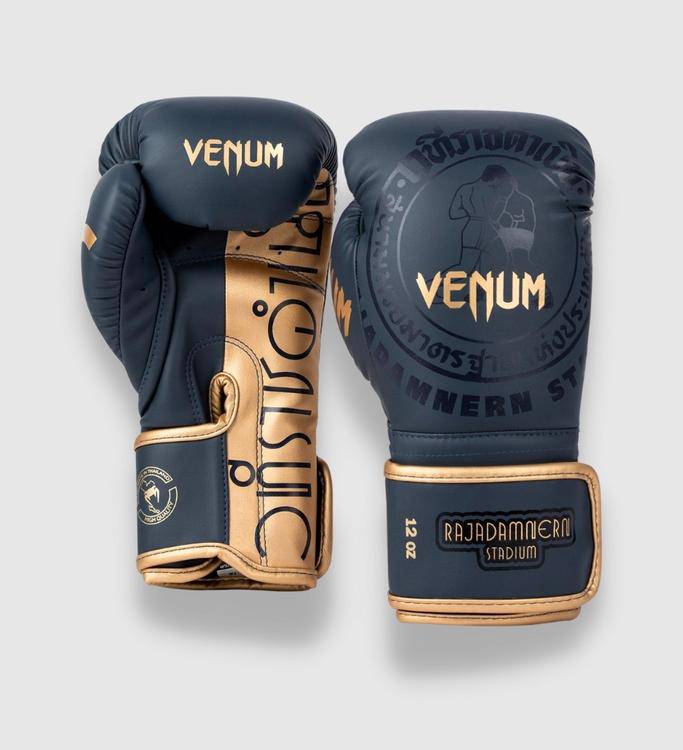 Venum X Rajadamnern Boxhandschuhe - Dunkelblau/Gold - The Fight Company Deutschland