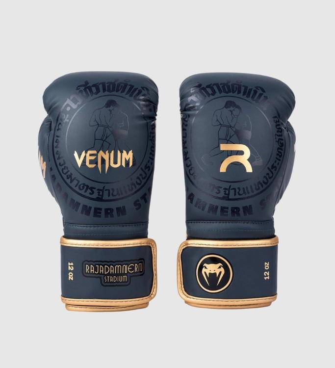 Venum X Rajadamnern Boxhandschuhe - Dunkelblau/Gold - The Fight Company Deutschland