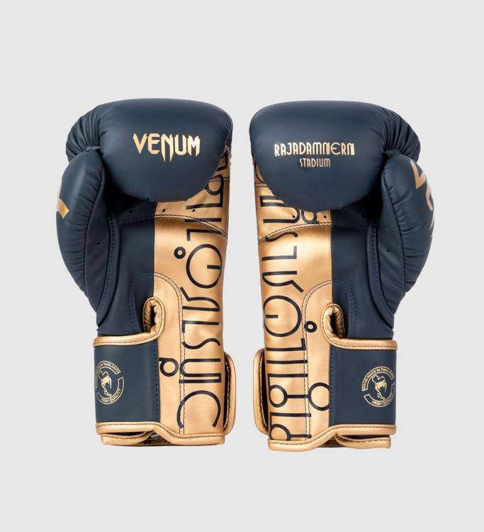 Venum X Rajadamnern Boxhandschuhe - Dunkelblau/Gold - The Fight Company Deutschland