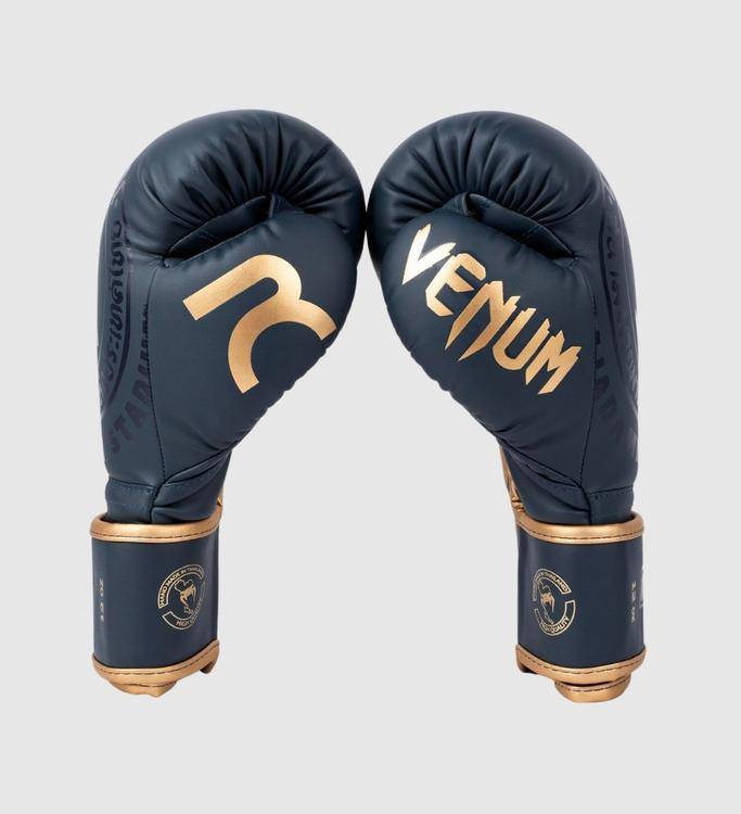 Venum X Rajadamnern Boxhandschuhe - Dunkelblau/Gold - The Fight Company Deutschland