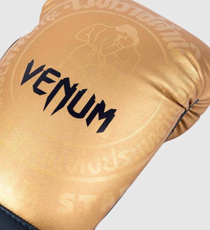 Venum X Rajadamnern Boxhandschuhe - Gold/Blau - The Fight Company Deutschland