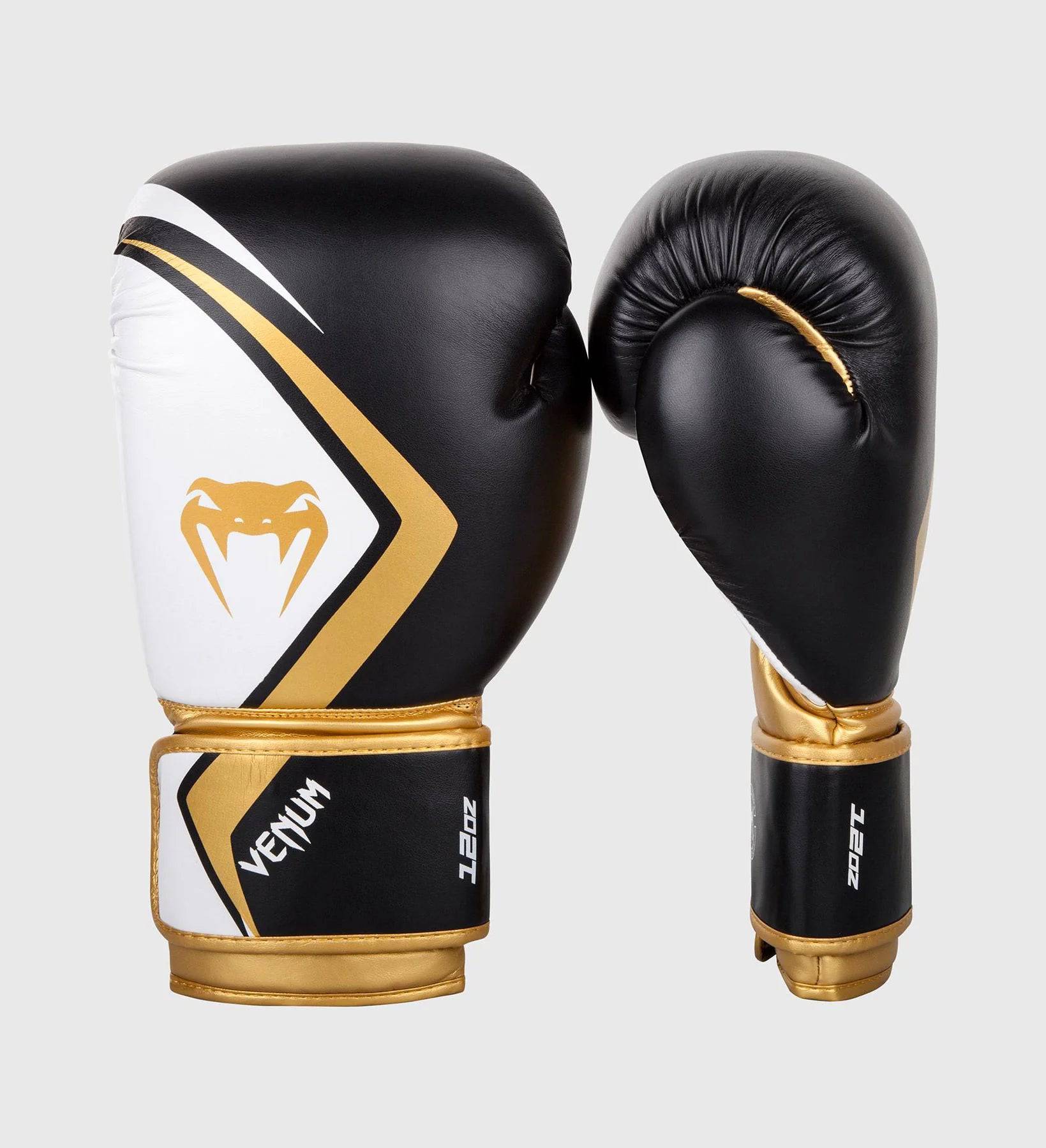 Venum Boxhandschuhe Contender 2.0 - Schwarz/Weiss/Gold - The Fight Company Deutschland