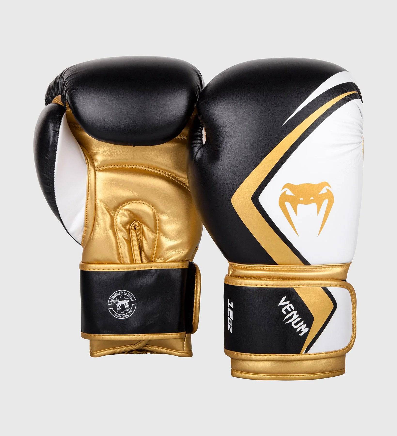 Venum Boxhandschuhe Contender 2.0 - Schwarz/Weiss/Gold - The Fight Company Deutschland