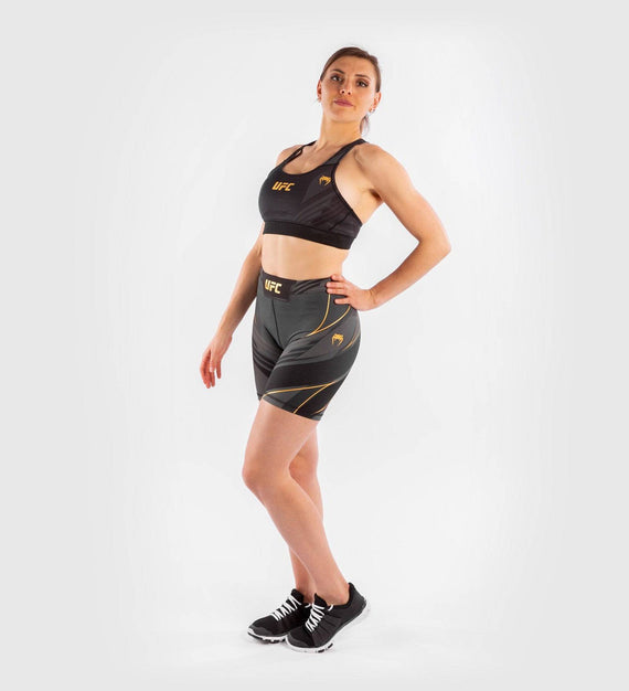 UFC Venum Compression Shorts Damen - Schwarz/Gold - The Fight Company Deutschland