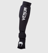 Venum Kickboks Scheenbeschermers Kontact Evo - Zwart/Wit - Scheenbeschermers
