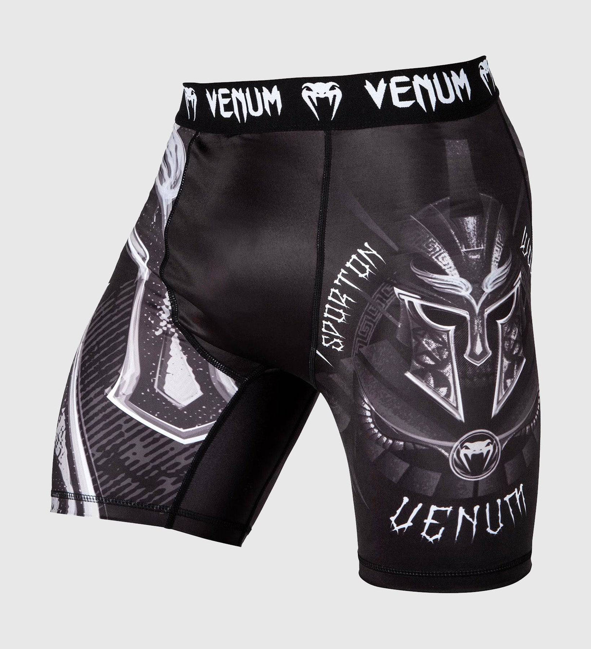 Venum Compression Shorts Gladiator 3.0 - Schwarz/Grau/Weiss - The Fight Company Deutschland