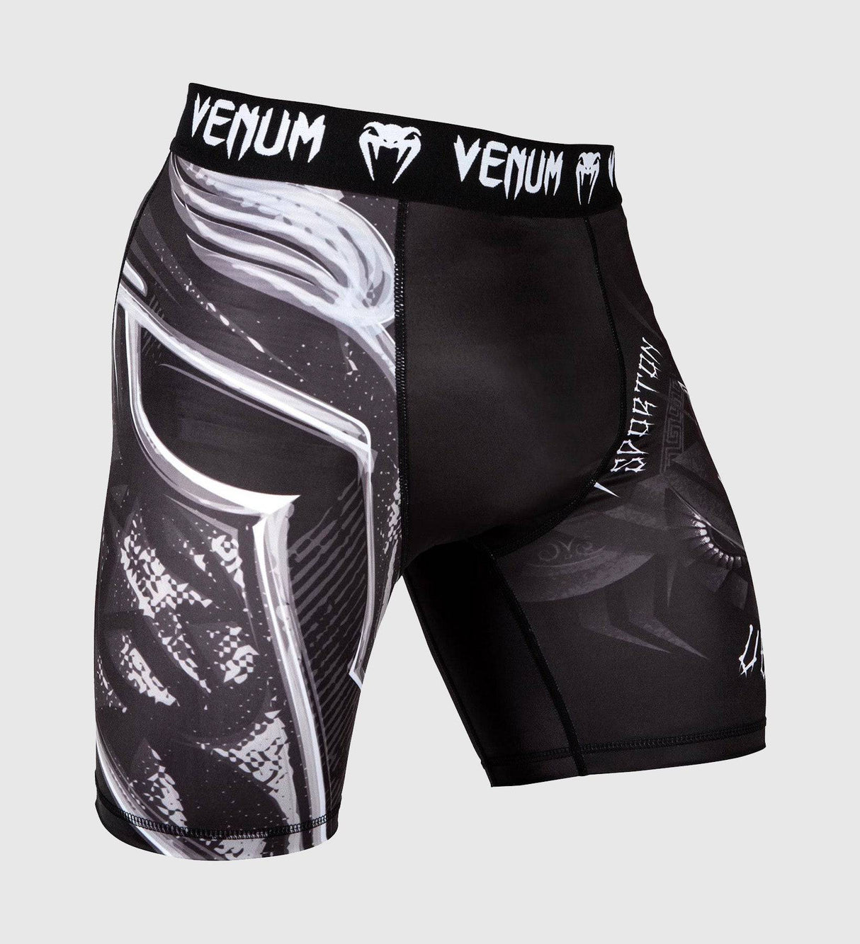 Venum Compression Shorts Gladiator 3.0 - Schwarz/Grau/Weiss - The Fight Company Deutschland