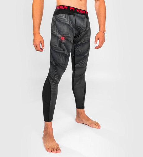 Venum Compression Pants Phantom - Schwarz/Grau/Rot - The Fight Company Deutschland