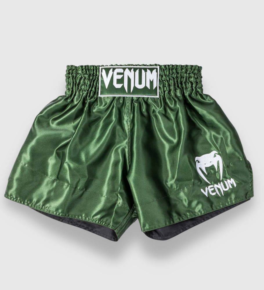 Venum Muay Thai Shorts Classic 2.0 - Grün/Weiss - The Fight Company Deutschland