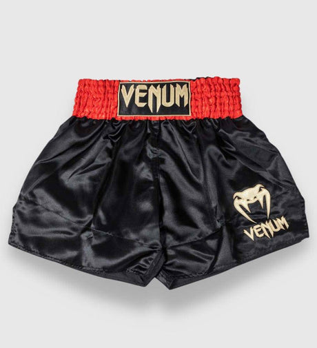 Venum Muay Thai Shorts Classic 2.0 - Schwarz/Rot/Gold - The Fight Company Deutschland