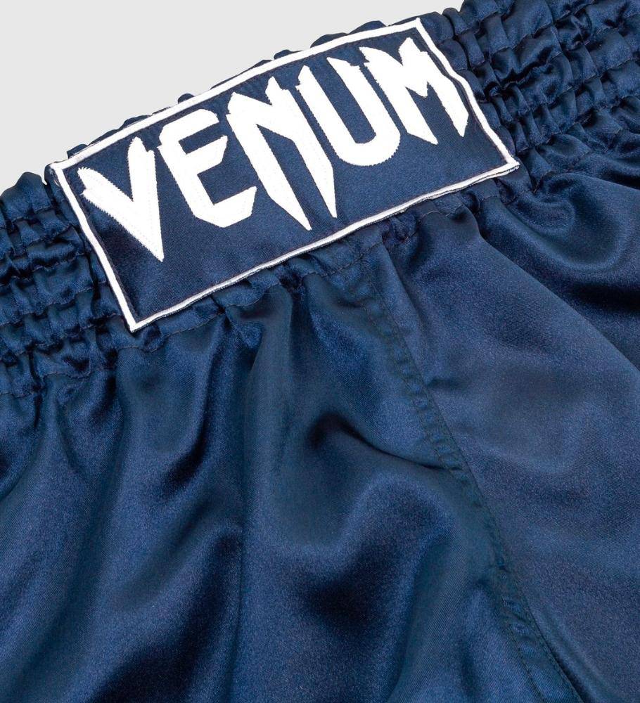 Venum Muay Thai Shorts Classic - Dunkelblau/Weiss - The Fight Company Deutschland