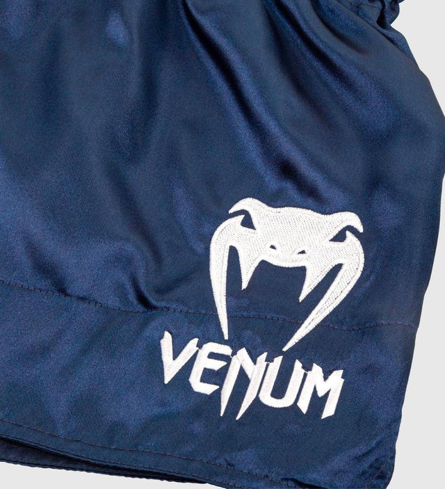 Venum Muay Thai Shorts Classic - Dunkelblau/Weiss - The Fight Company Deutschland