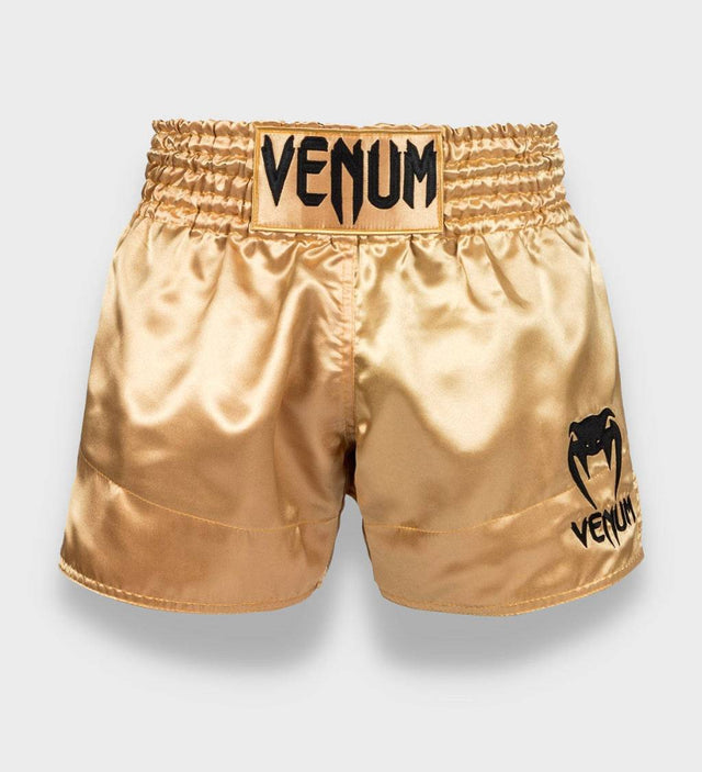 Venum Muay Thai Shorts Classic - Gold/Schwarz - The Fight Company Deutschland