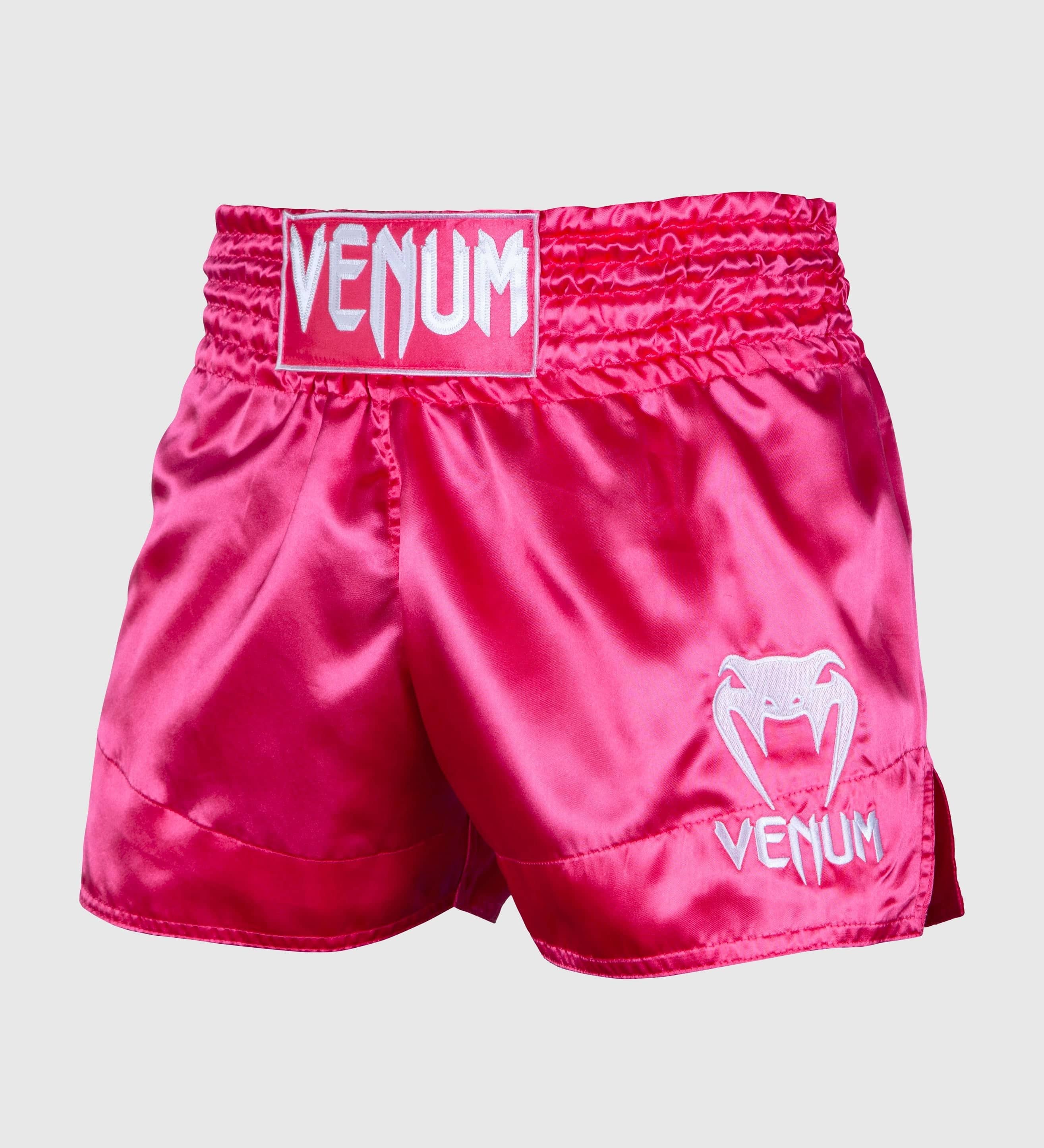 Venum Muay Thai Shorts Classic - Pink/Weiss - The Fight Company Deutschland