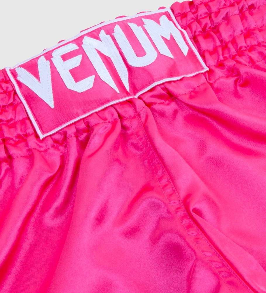 Venum Muay Thai Shorts Classic - Pink/Weiss - The Fight Company Deutschland