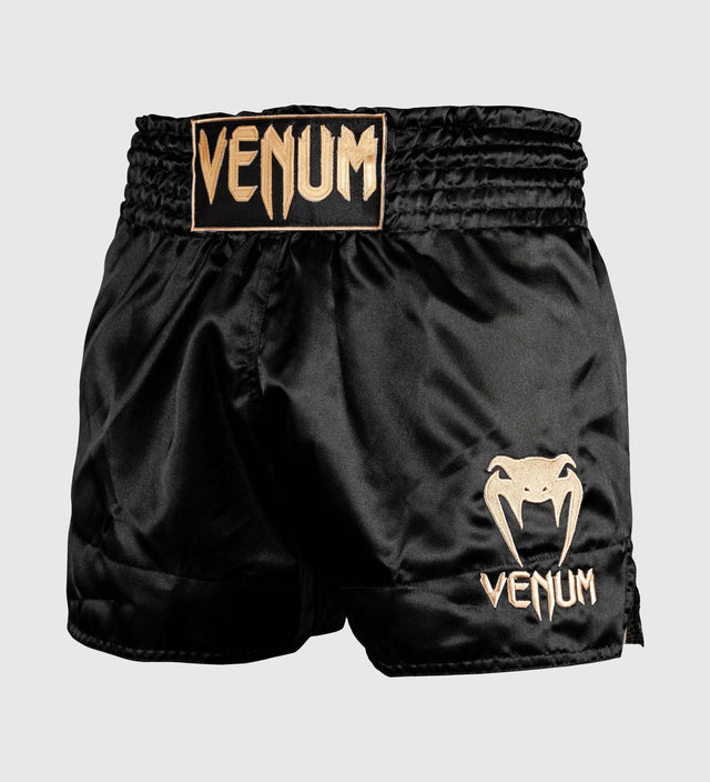Venum Muay Thai Shorts Classic - Schwarz/Gold - The Fight Company Deutschland