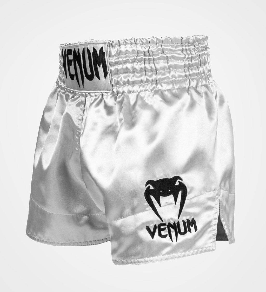 Venum Muay Thai Shorts Classic - Silber/Schwarz - The Fight Company Deutschland