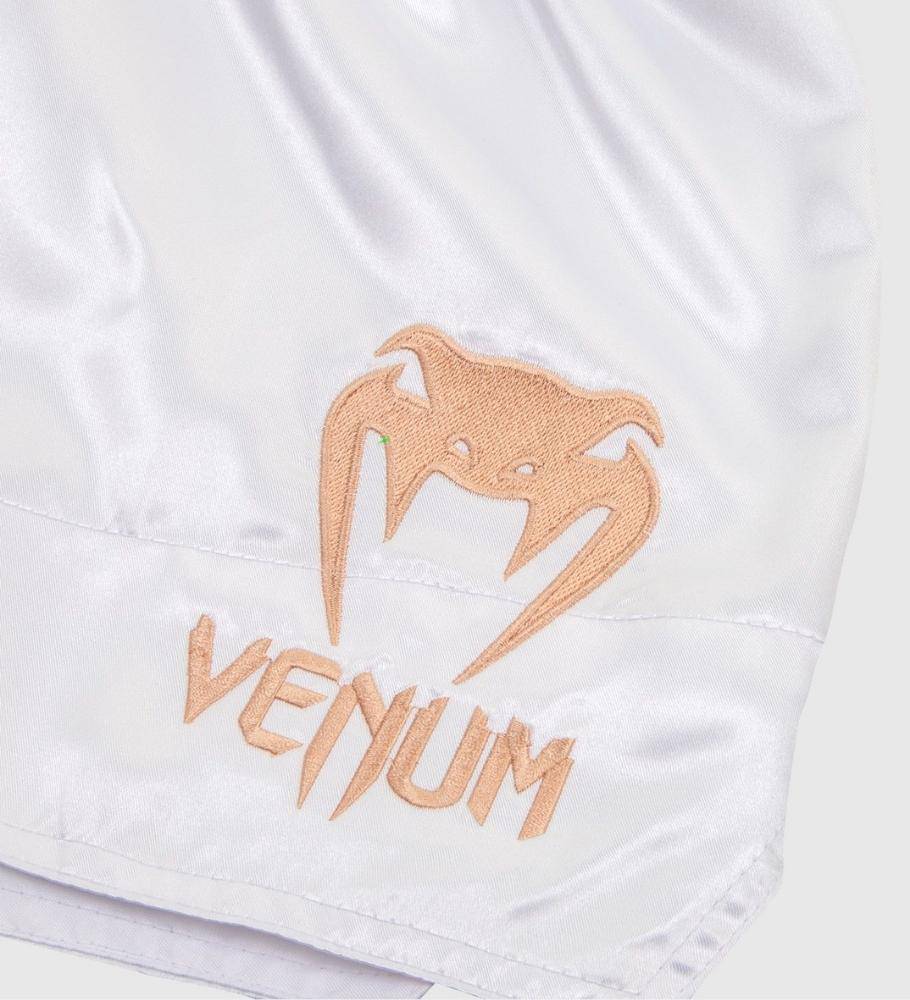 Venum Muay Thai Shorts Classic - Weiss/Gold - The Fight Company Deutschland