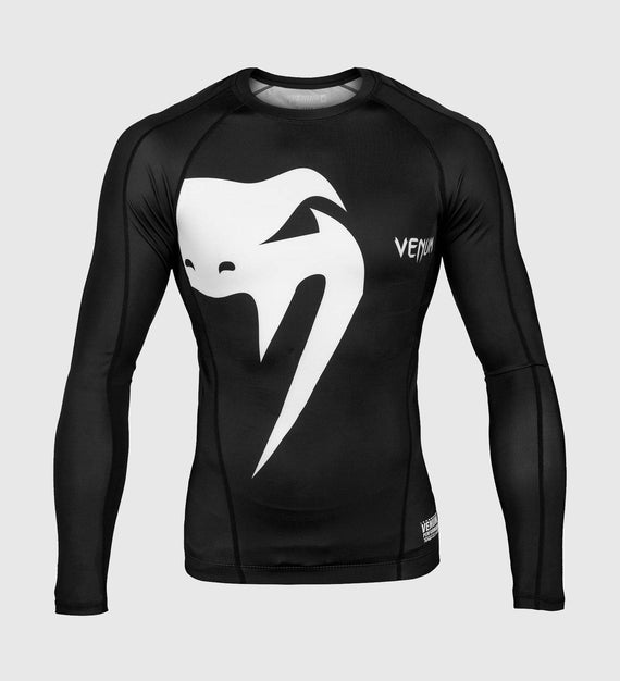 Venum Rashguard Giant - Schwarz/Weiss - The Fight Company Deutschland