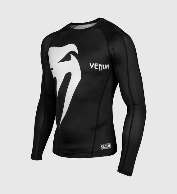 Venum Rashguard Giant - Schwarz/Weiss - The Fight Company Deutschland