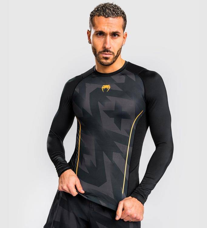 Venum Rashguard Razor - Schwarz/Gold - The Fight Company Deutschland