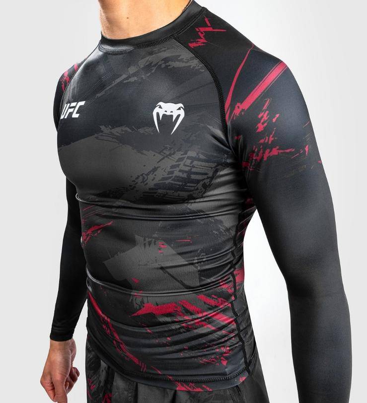 UFC Venum Rashguard Performance Fight Week 2.0 - Schwarz/Rot - The Fight Company Deutschland