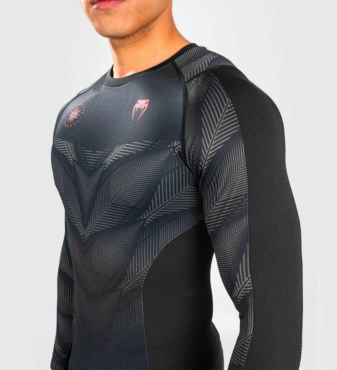 Venum Rashguard Phantom - Schwarz/Grau/Rot - The Fight Company Deutschland