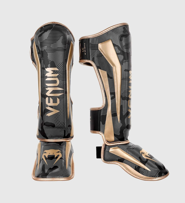 Venum Schienbeinschoner Elite - Camo Grau/Gold