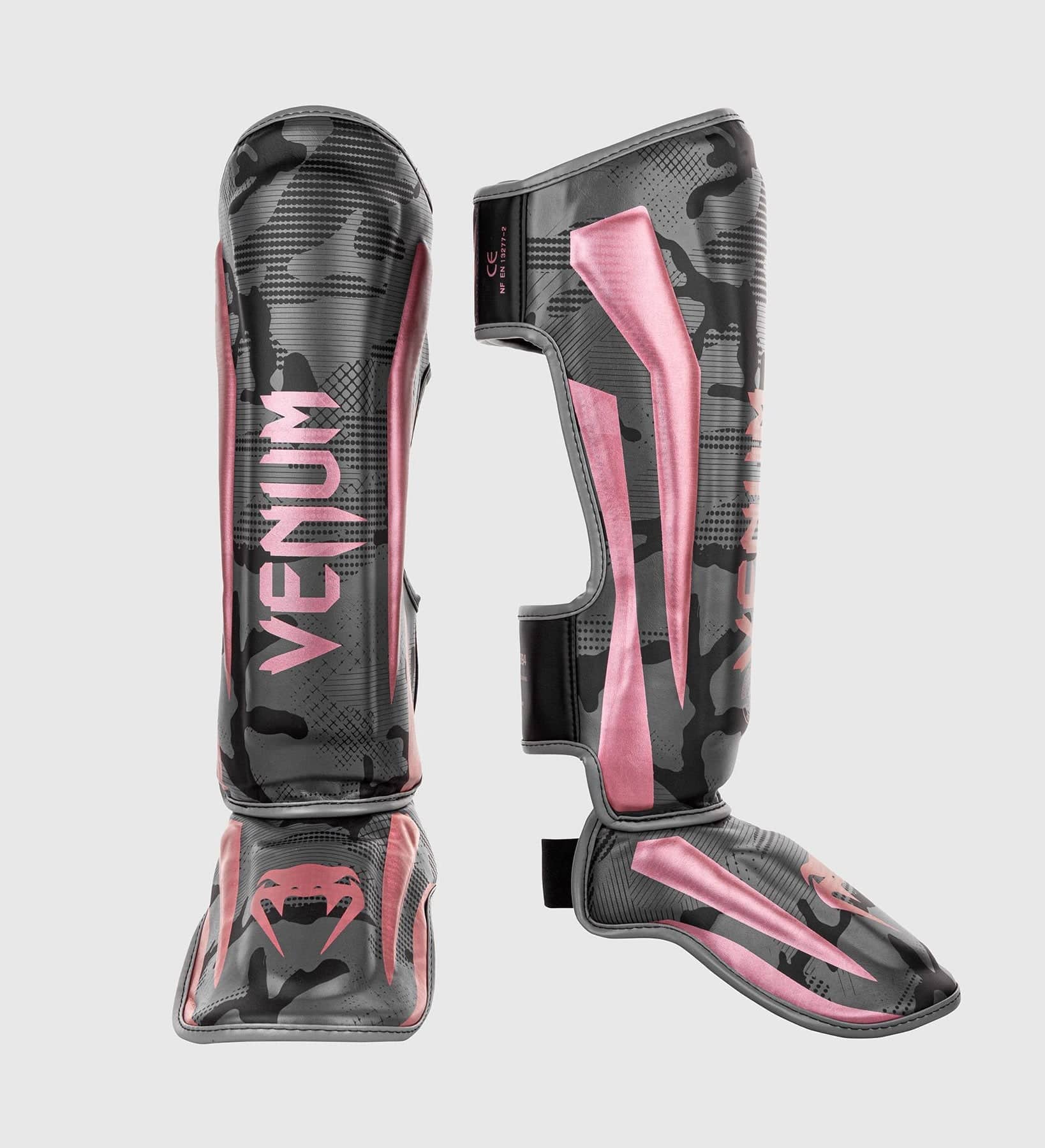 Venum Schienbeinschoner Elite - Camo Grau/Pink - The Fight Company Deutschland