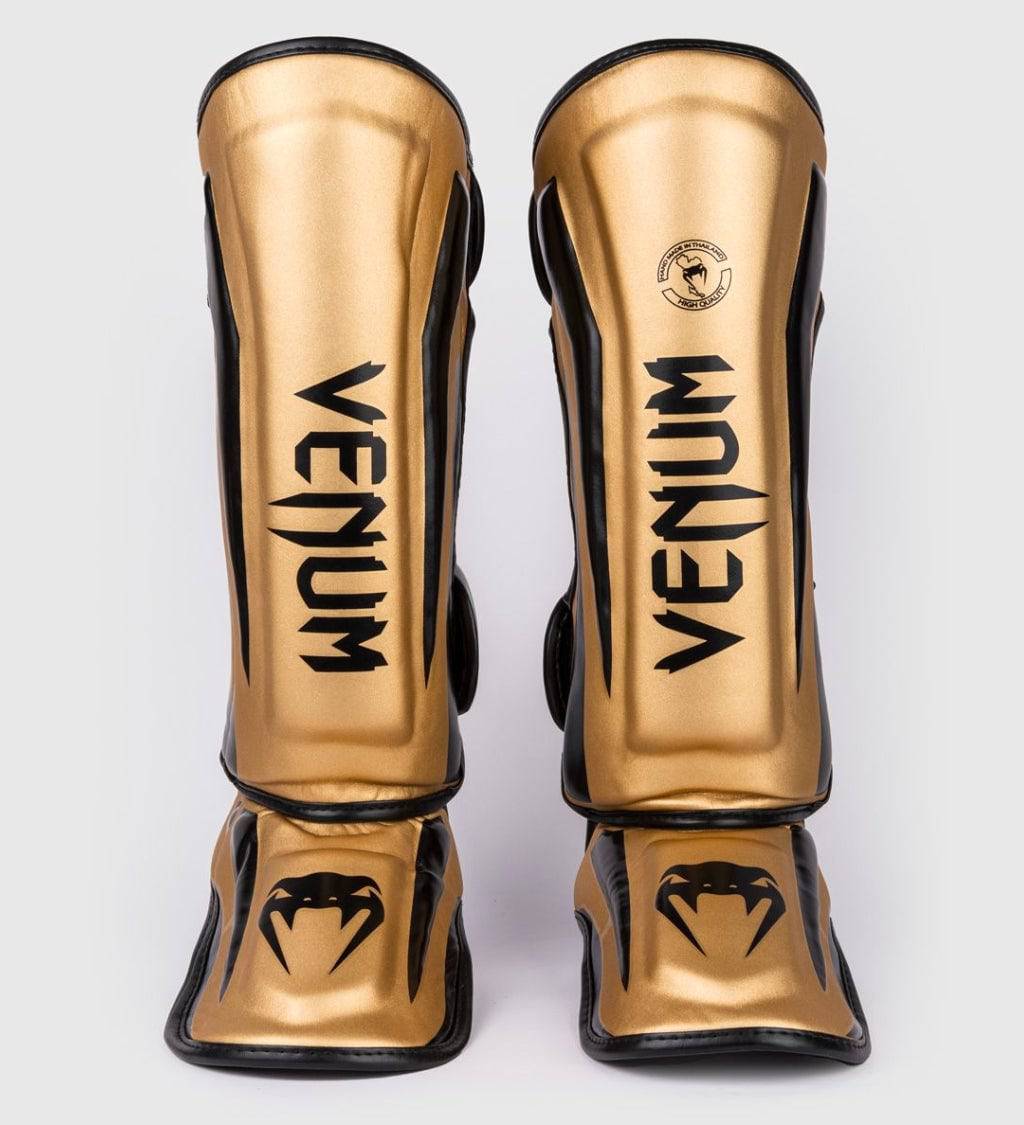 Venum Schienbeinschoner Elite - Gold/Schwarz - The Fight Company Deutschland