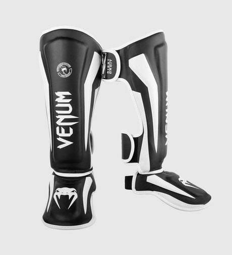 Venum Schienbeinschoner Elite - Schwarz/Weiss - The Fight Company Deutschland