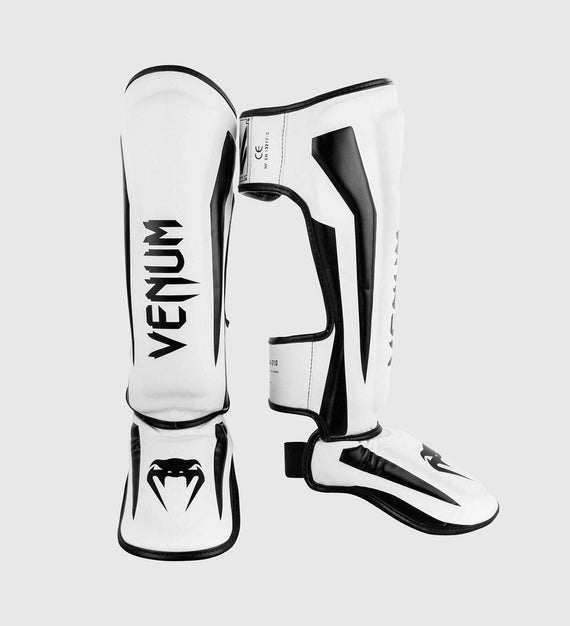 Venum Schienbeinschoner Elite - Weiss/Schwarz - The Fight Company Deutschland