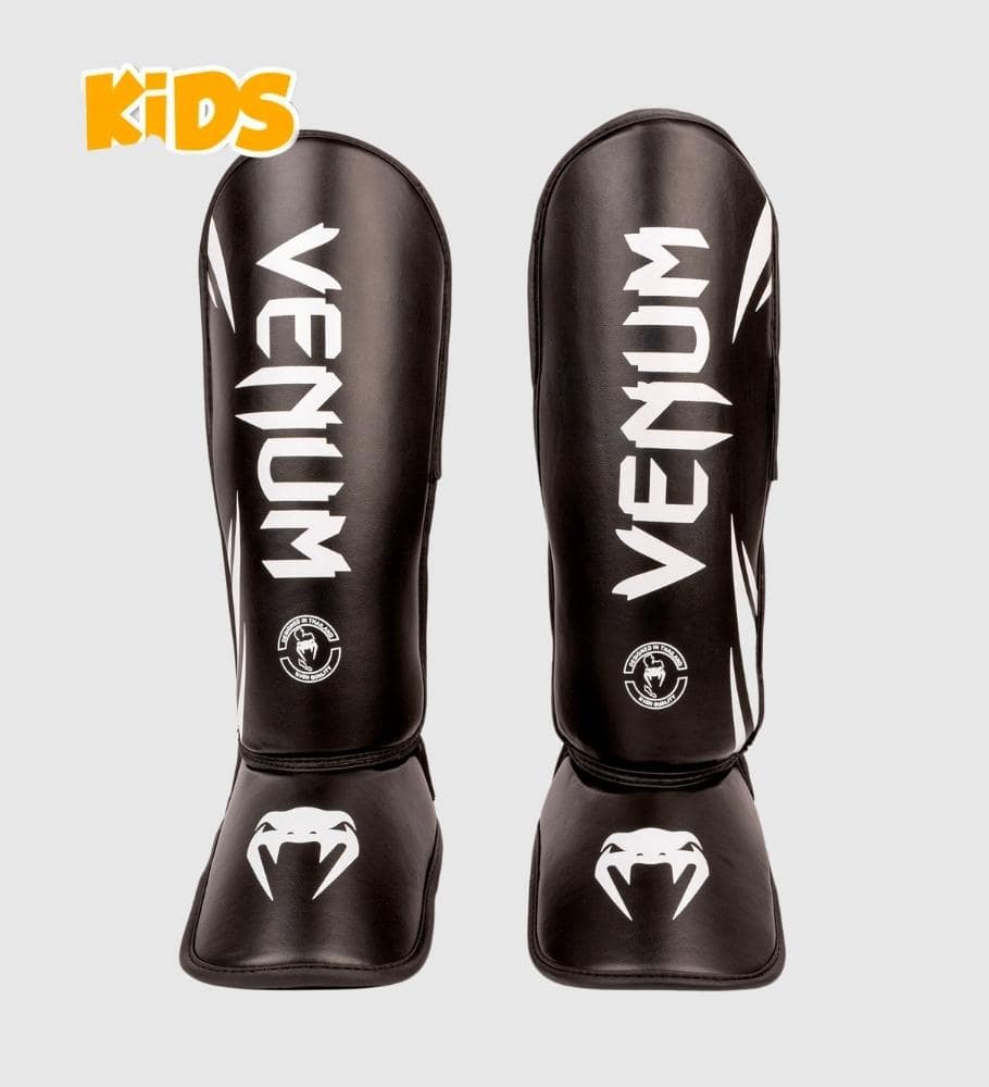 Venum Schienbeinschoner Challenger Kids - Schwarz/Weiss - The Fight Company Deutschland