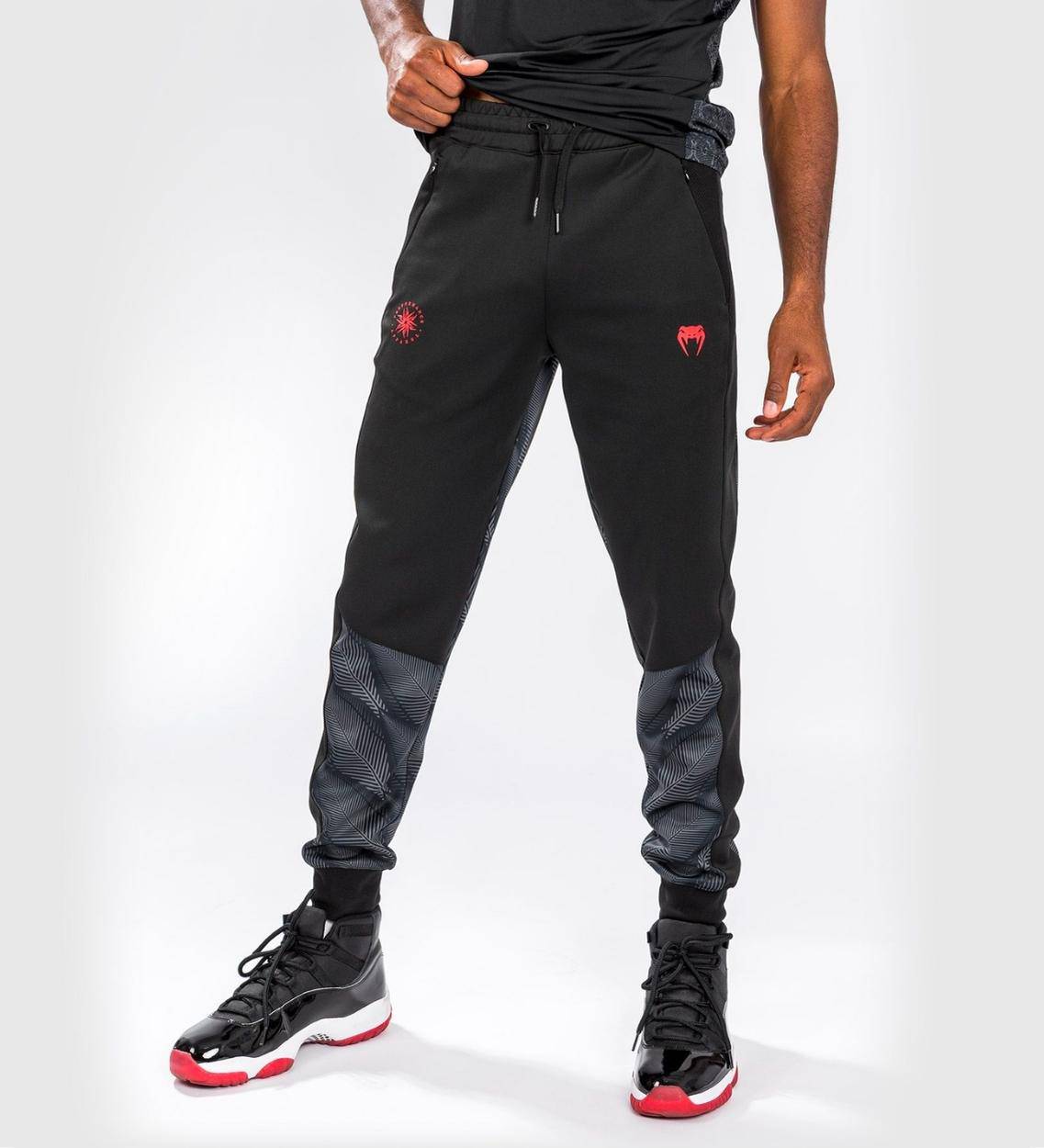Venum Jogginghosen Phantom - Schwarz/Grau/Rot - The Fight Company Deutschland