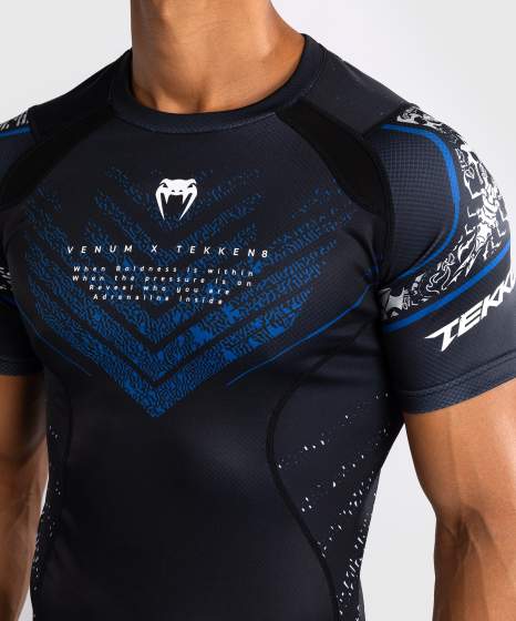 Venum x TEKKEN 8 Rashguard - Paul Phoenix - Zwart/blauw