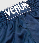 Venum Muay Thai Shorts Classic - Dunkelblau/Weiss - The Fight Company