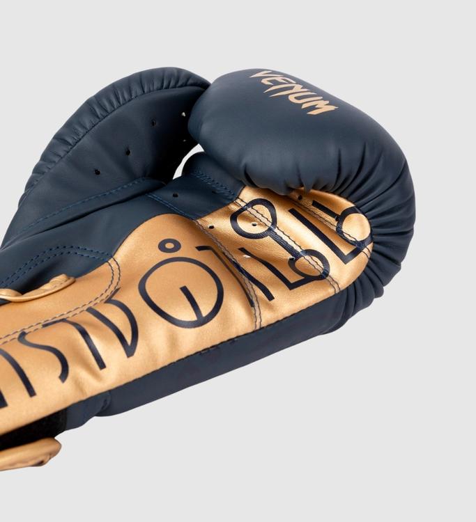 Venum X Rajadamnern Boxhandschuhe - Gold/Blau - The Fight Company