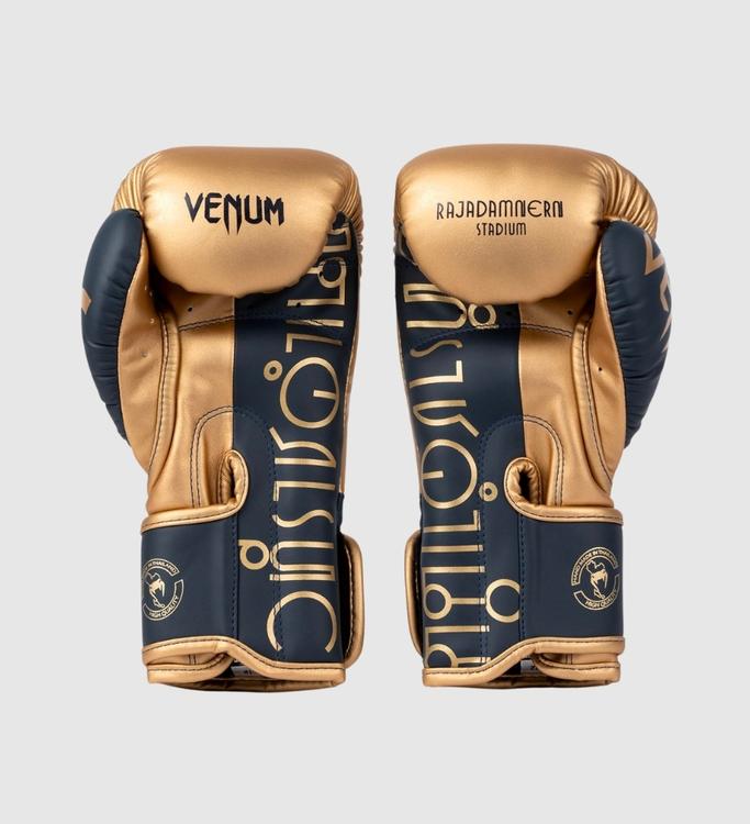 Venum X Rajadamnern Boxhandschuhe - Gold/Blau - The Fight Company