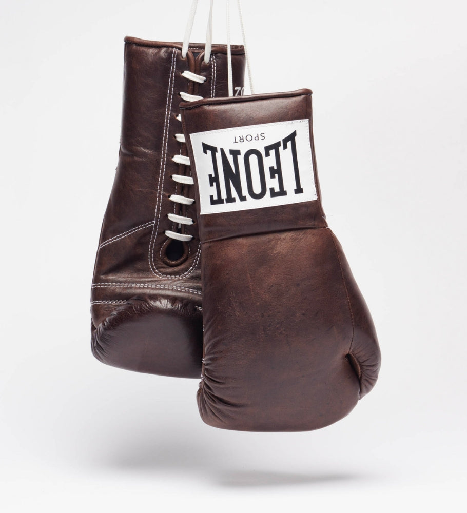 Leone Sport Boxhandschuhe mit Schnürung - Romeo Vintage Moro - The Fight Company Deutschland