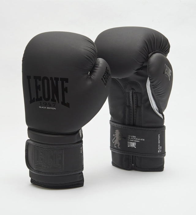 Leone Boxhandschuhe GN059 - Schwarz/Schwarz - The Fight Company Deutschland