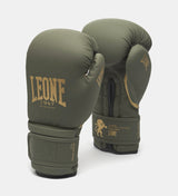 Leone Boxhandschuhe GN059G - Kaki Grün/Gold - The Fight Company Deutschland