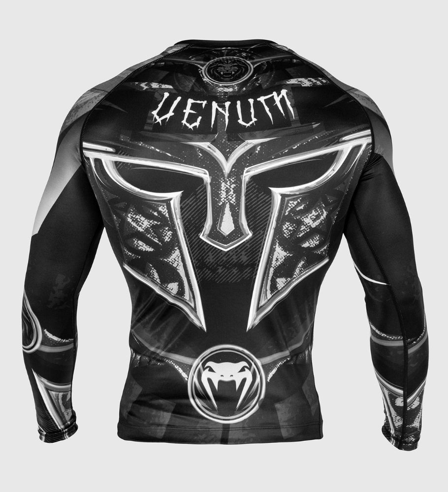 Venum Rashguard Gladiator 3.0 - Schwarz/Grau/Weiß - The Fight Company Deutschland