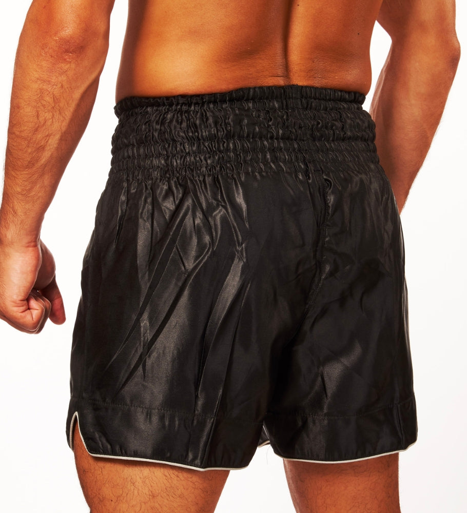 Leone Muay Thai Shorts Basic - Schwarz/Weiss - The Fight Company Deutschland