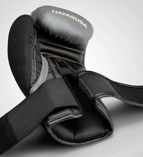 Hayabusa (Kick)Bokshandschoenen T3 - Grijs/Zwart - The Fight Company