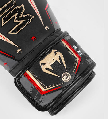 Venum Boxhandschuhe Elite Evo - Schwarz/Gold/Rot - The Fight Company Deutschland