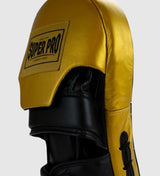 Super Pro Boxpratzen Curved Lang - Schwarz/Gold - The Fight Company