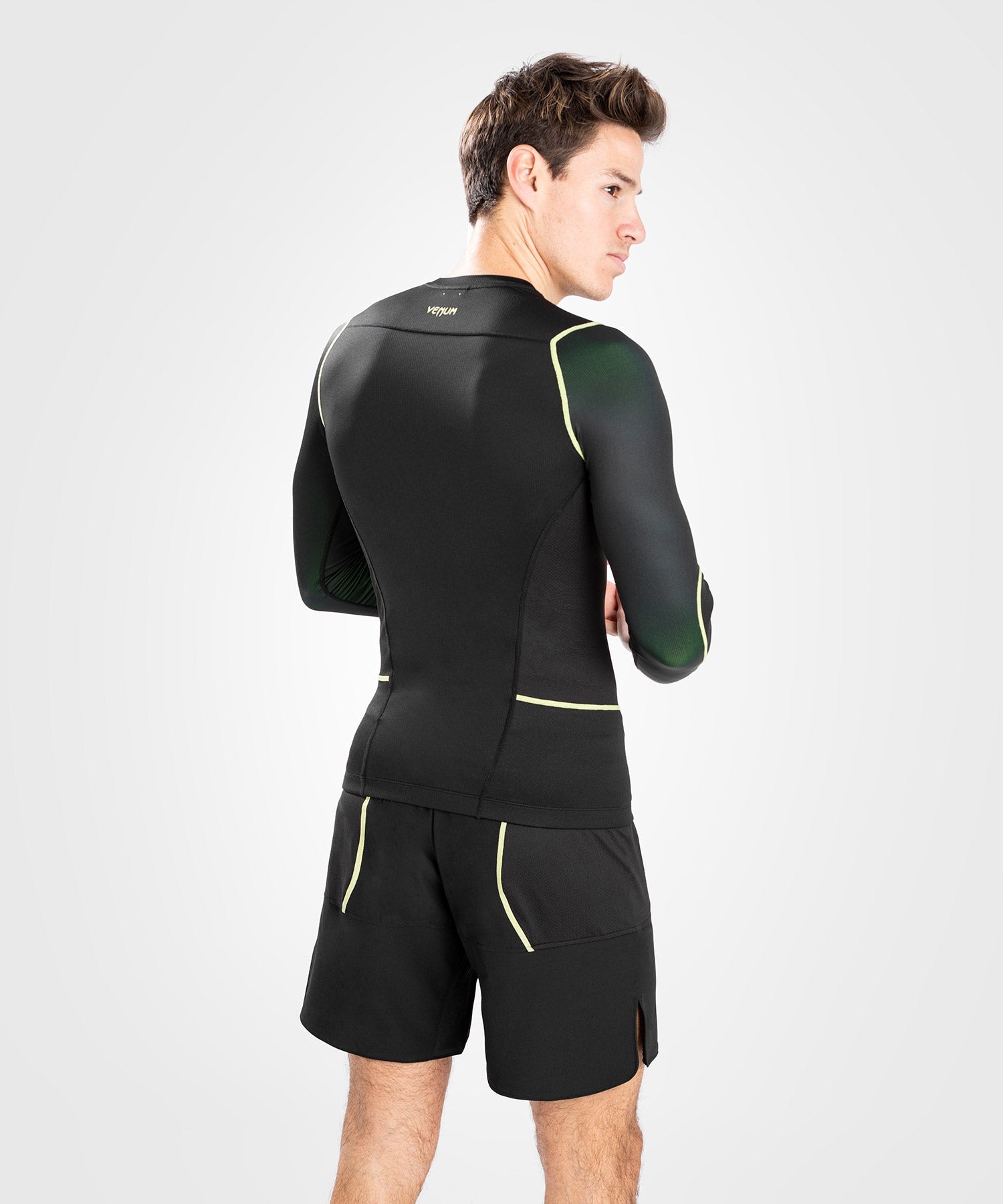 Venum Rashguard Fusion 2.0  - Schwarz/Gelb - The Fight Company Deutschland