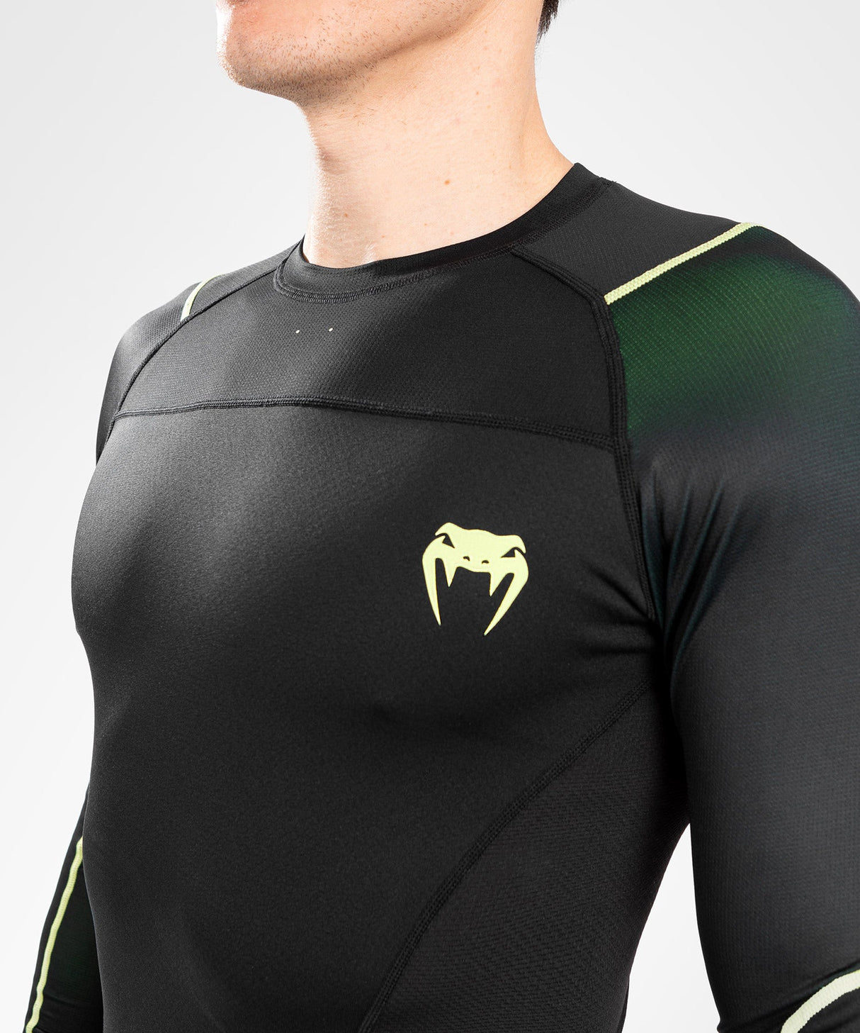 Venum Rashguard Fusion 2.0  - Schwarz/Gelb - The Fight Company Deutschland